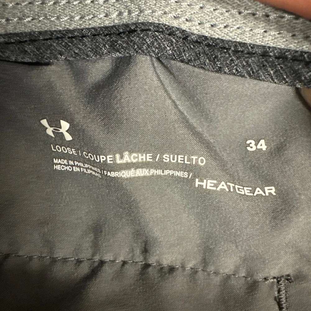 Under Armour Shorts Mens 34 (Fits 32) Grey Match Play Heatgear Loose Fit Vented